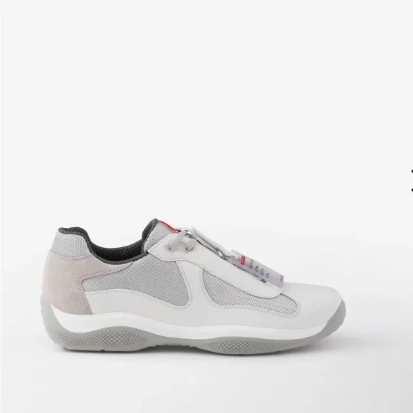 Prada American Cup Original White and Gray Sneakers - Picture 2 of 6